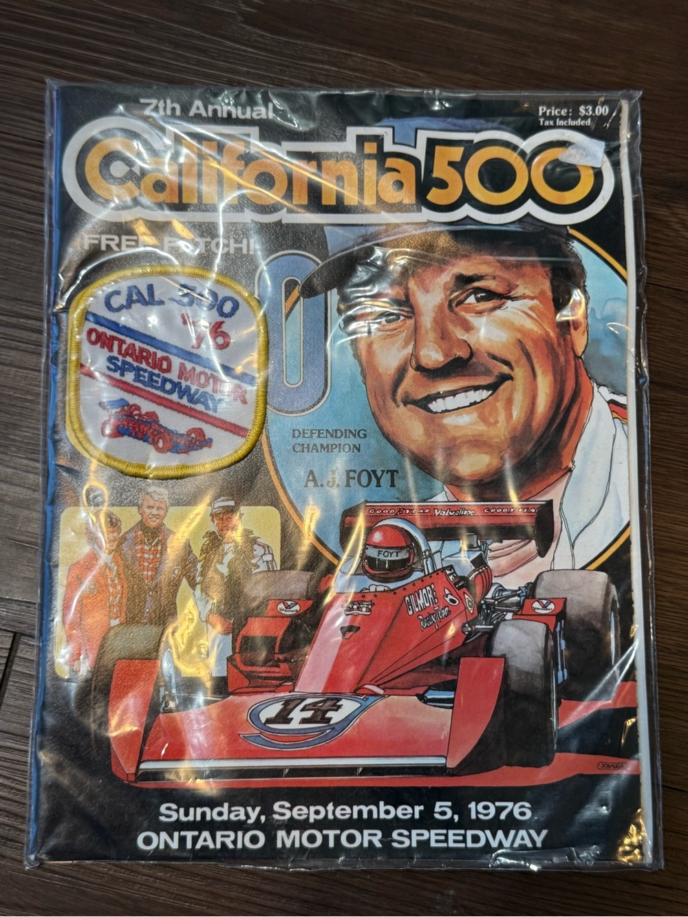 Vintage California 500 Kids Poster - Blue & Red